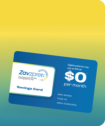 ZAVZPRET (zavegepant) nasal spray 10mg copay savings card