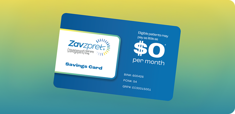 ZAVZPRET (zavegepant) nasal spray 10mg copay savings card